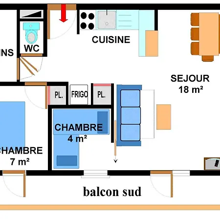 Apartment Spacieux 6 Pers Avec Balcon, Internet A - Fr-1-508b-14 *